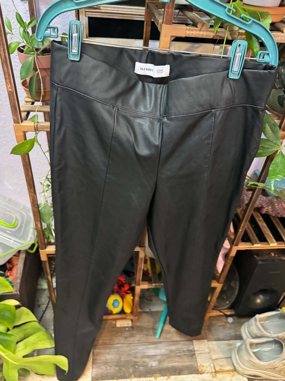 Old Navy Black Faux Leather Leggings